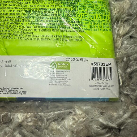 INTEX Economat 72”x27” Inflatable Adult Float Mat Green #59703EP‎ NEW SEALED - Picture 6 of 6